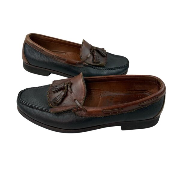 *Allen Edmonds Nashua Loafers Mens 13D Leather Black Brown Kiltie Tassle Luxury main image 10